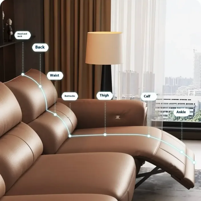 Globe Furnishings - Multifunctional Top-Grain Cowhide Electric Sofa Globe Furnishings - Multifunctional Top-Grain Cowhide Electric Sofa