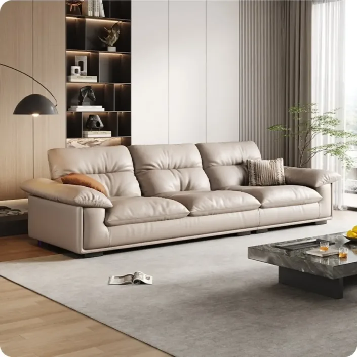 Globe Furnishings - Modern Minimalist Italian Leather Sofa Globe Furnishings - Modern Minimalist Italian Leather Sofa