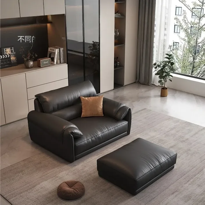 Globe Furnishings - Italian Modern Minimalist Dream Leather Sofa Globe Furnishings - Italian Modern Minimalist Dream Leather Sofa