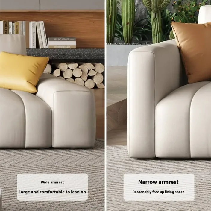 Globe Furnishings - Light luxury piano key leather sofa Globe Furnishings - Light luxury piano key leather sofa