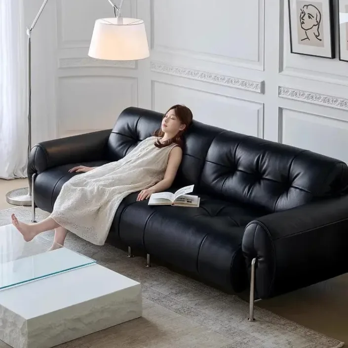 Globe Furnishings - Medieval-style genuine leather ethereal sofa Globe Furnishings - Medieval-style genuine leather ethereal sofa