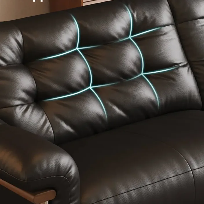 Globe Furnishings - Top Grain Leather Vintage Straight Sofa Globe Furnishings - Top Grain Leather Vintage Straight Sofa