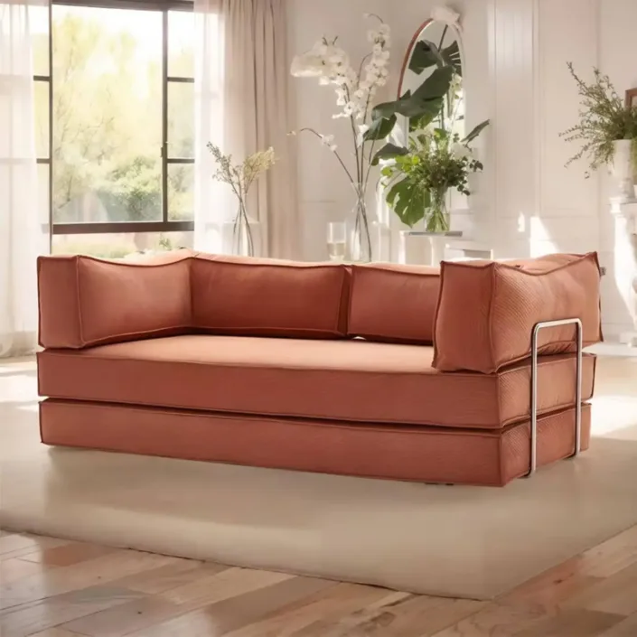 Lazy person's folding sofa bed