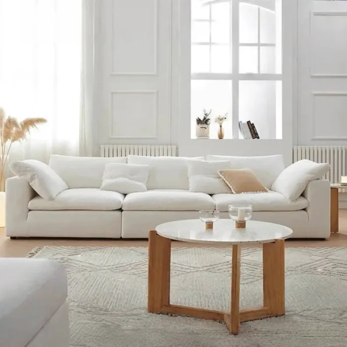 Globe Furnishings - Cloud French Cream-Style Compression Sofa