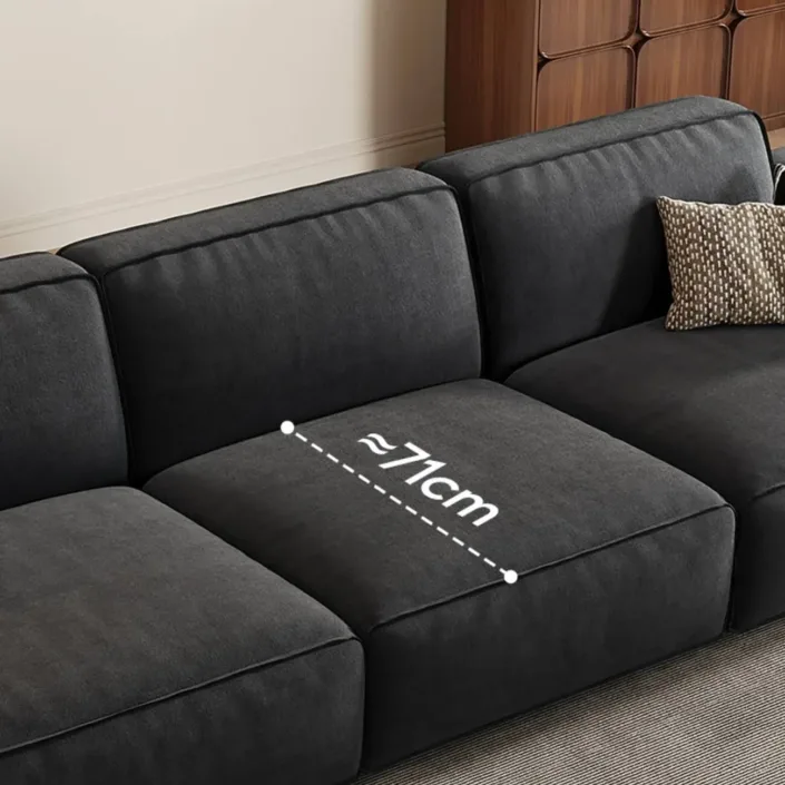 Globe Furnishings - Big Black Bull Italian-Style Living Room Straight-Back Sofa Globe Furnishings - Big Black Bull Italian-Style Living Room Straight-Back Sofa