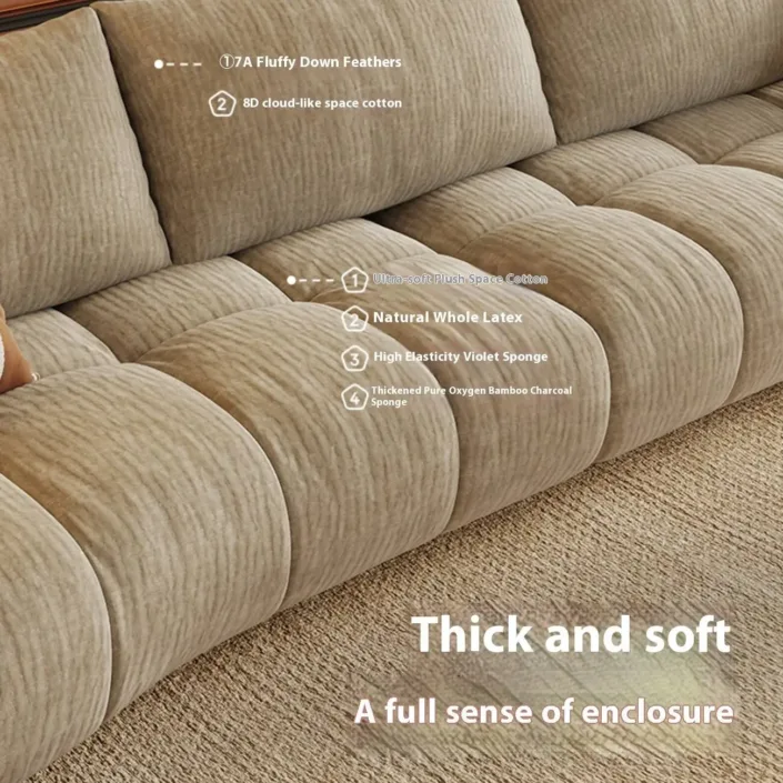 Globe Furnishings - Vintage-style curved fabric sofa Globe Furnishings - Vintage-style curved fabric sofa