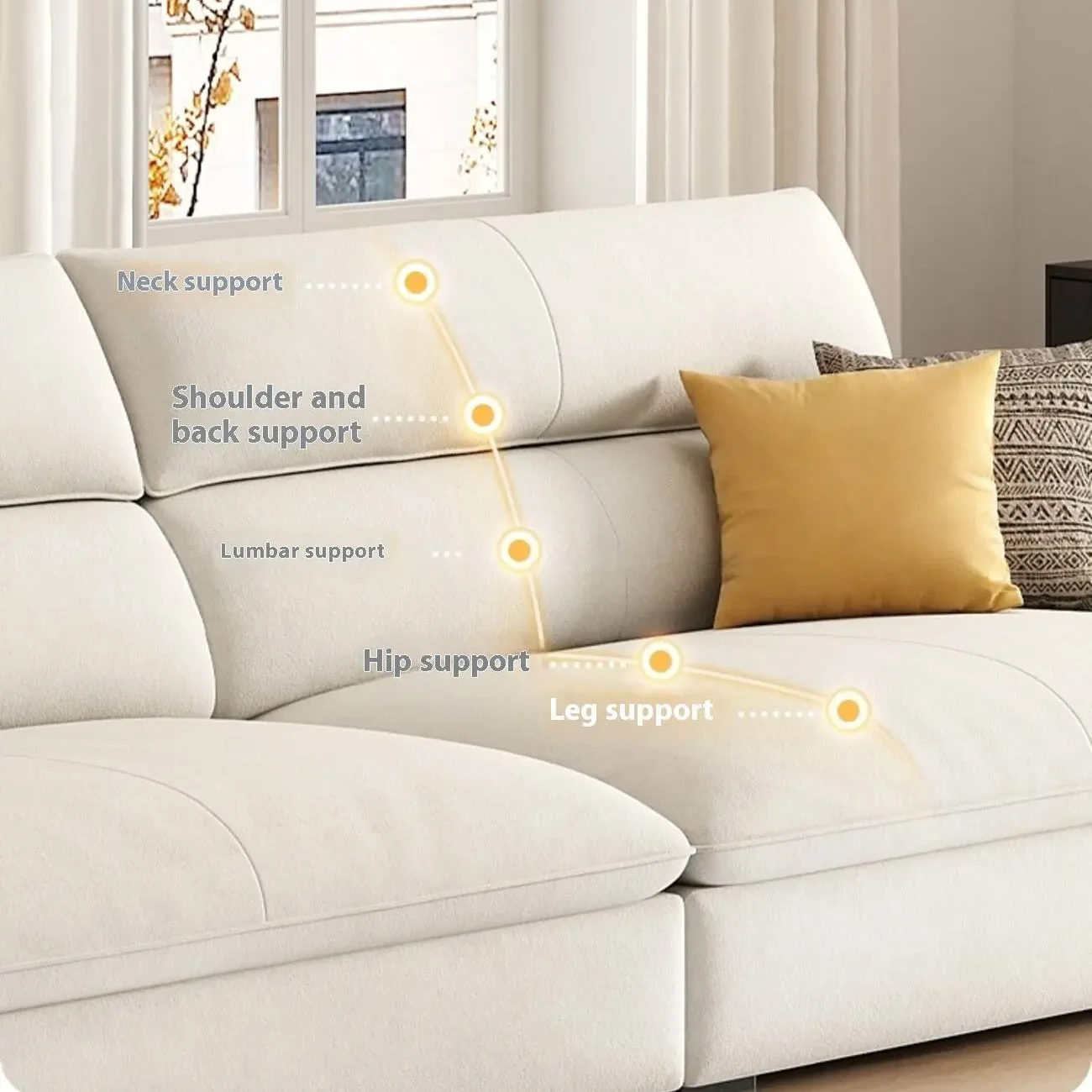 主图-04 Globe Furnishings - 2025 New Compact Sailcloth Upholstered Sofa