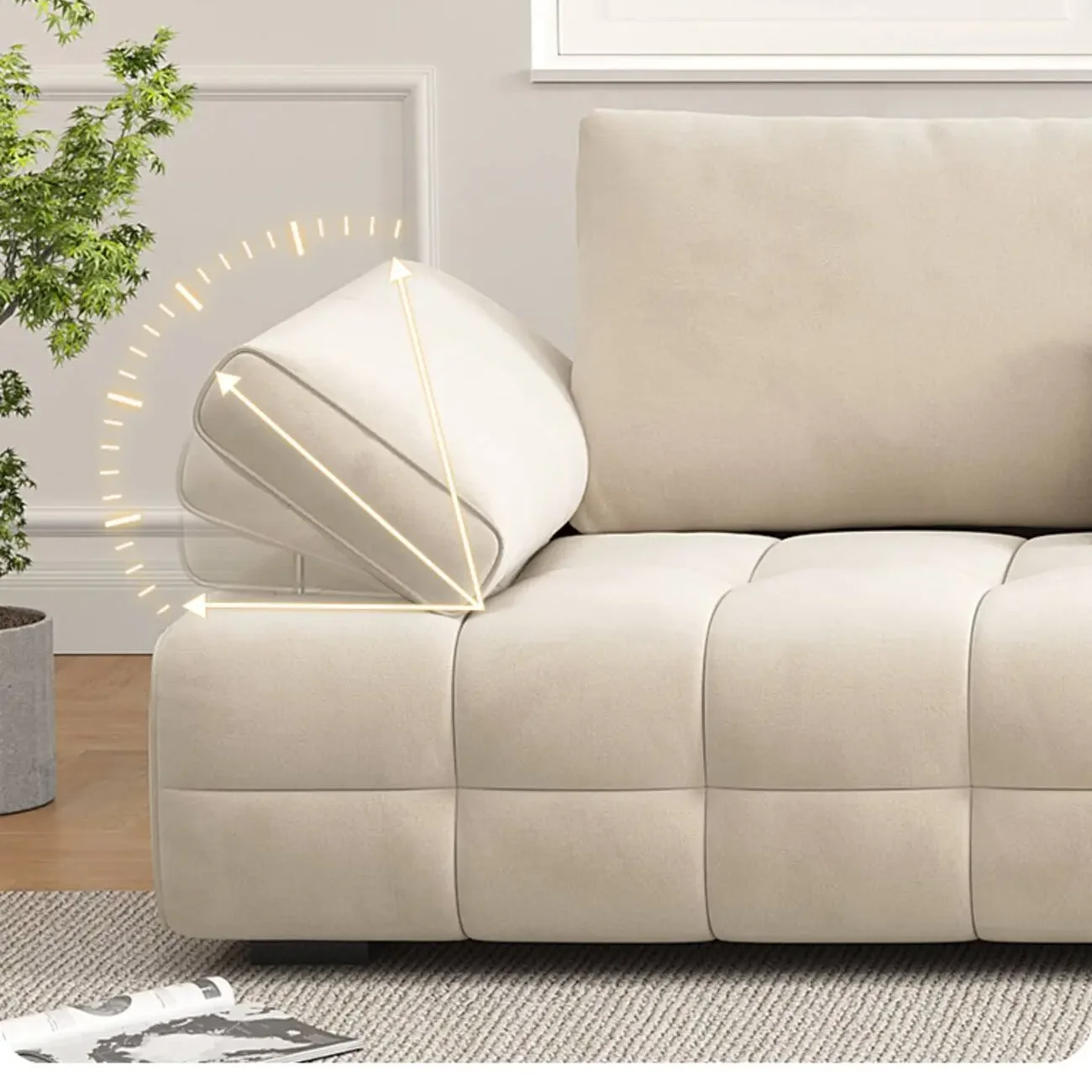 主图-04 Globe Furnishings - Lawrence Adjustable Armrest Sofa