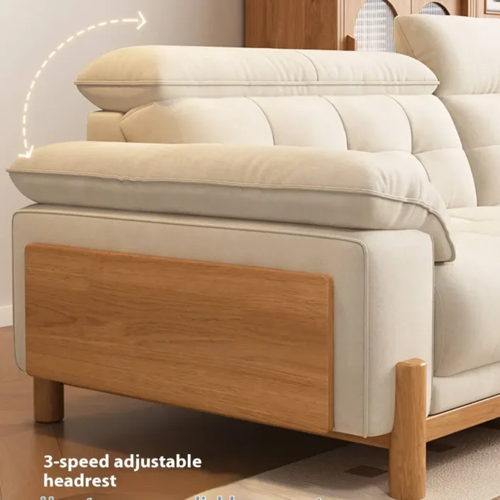 Globe Furnishings - Solid Wood Cream-Style Upholstered Sofa Globe Furnishings - Solid Wood Cream-Style Upholstered Sofa