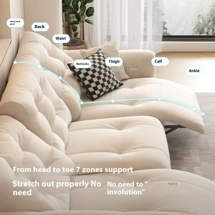 Globe Furnishings - Chenille Swan Neck Armrest Electric Sofa Globe Furnishings - Chenille Swan Neck Armrest Electric Sofa