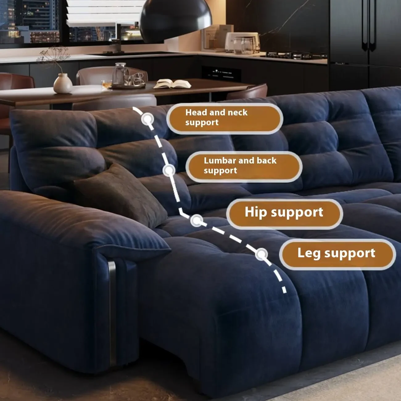 主图-04 Globe Furnishings - Cream folding and telescoping functional sofa