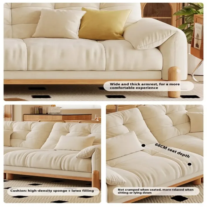 Globe Furnishings - Solid Wood Elephant Ear Cloud Sofa Globe Furnishings - Solid Wood Elephant Ear Cloud Sofa