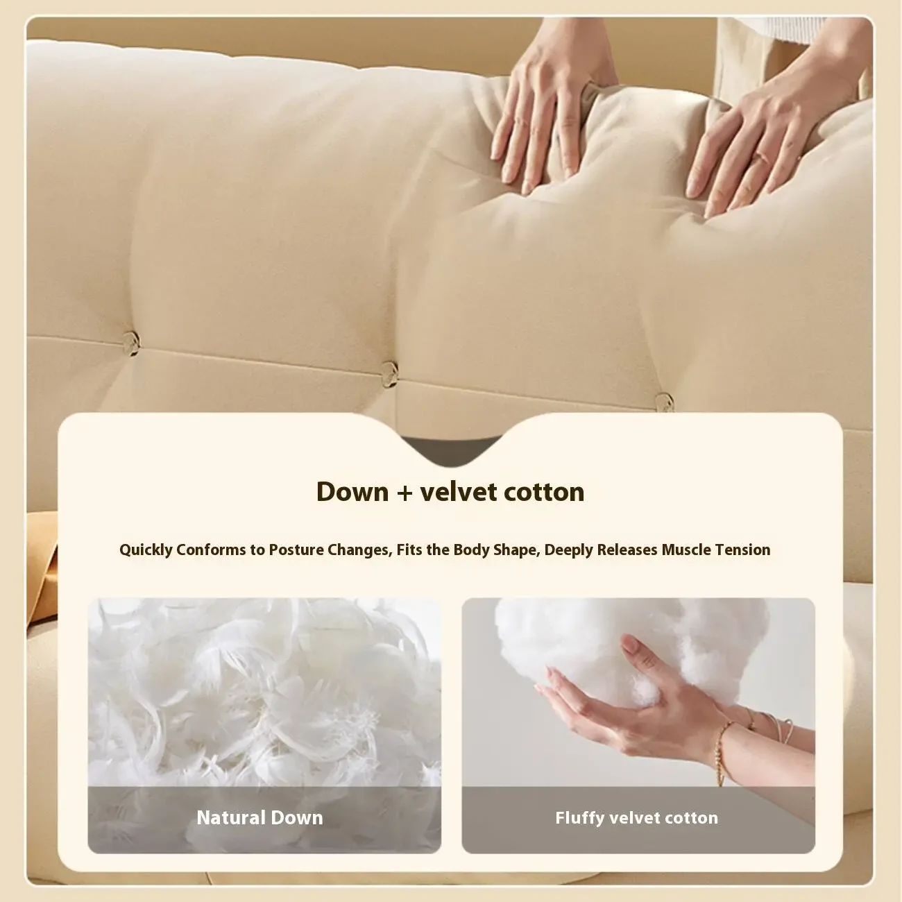 主图-04 Globe Furnishings - Nordic Cream Style Tech Wool Cloud Sofa