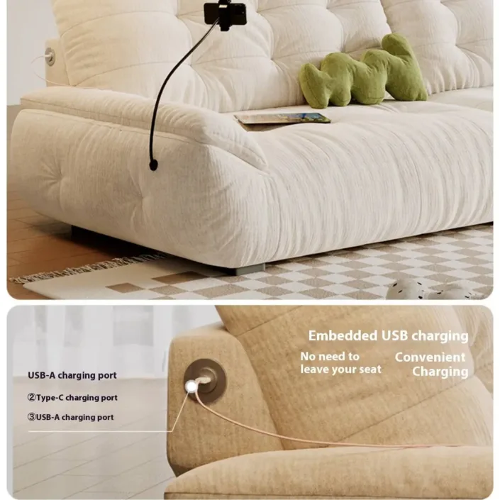 Globe Furnishings - Modular Puff Cloud Fabric Sofa Globe Furnishings - Modular Puff Cloud Fabric Sofa