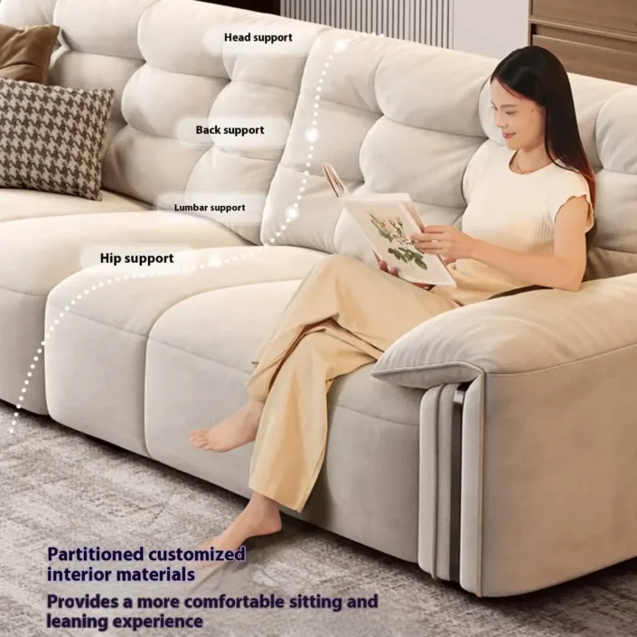 Globe Furnishings - Modular Italian Minimalist Elephant Ear Cat Scratch Fabric Sofa Globe Furnishings - Modular Italian Minimalist Elephant Ear Cat Scratch Fabric Sofa