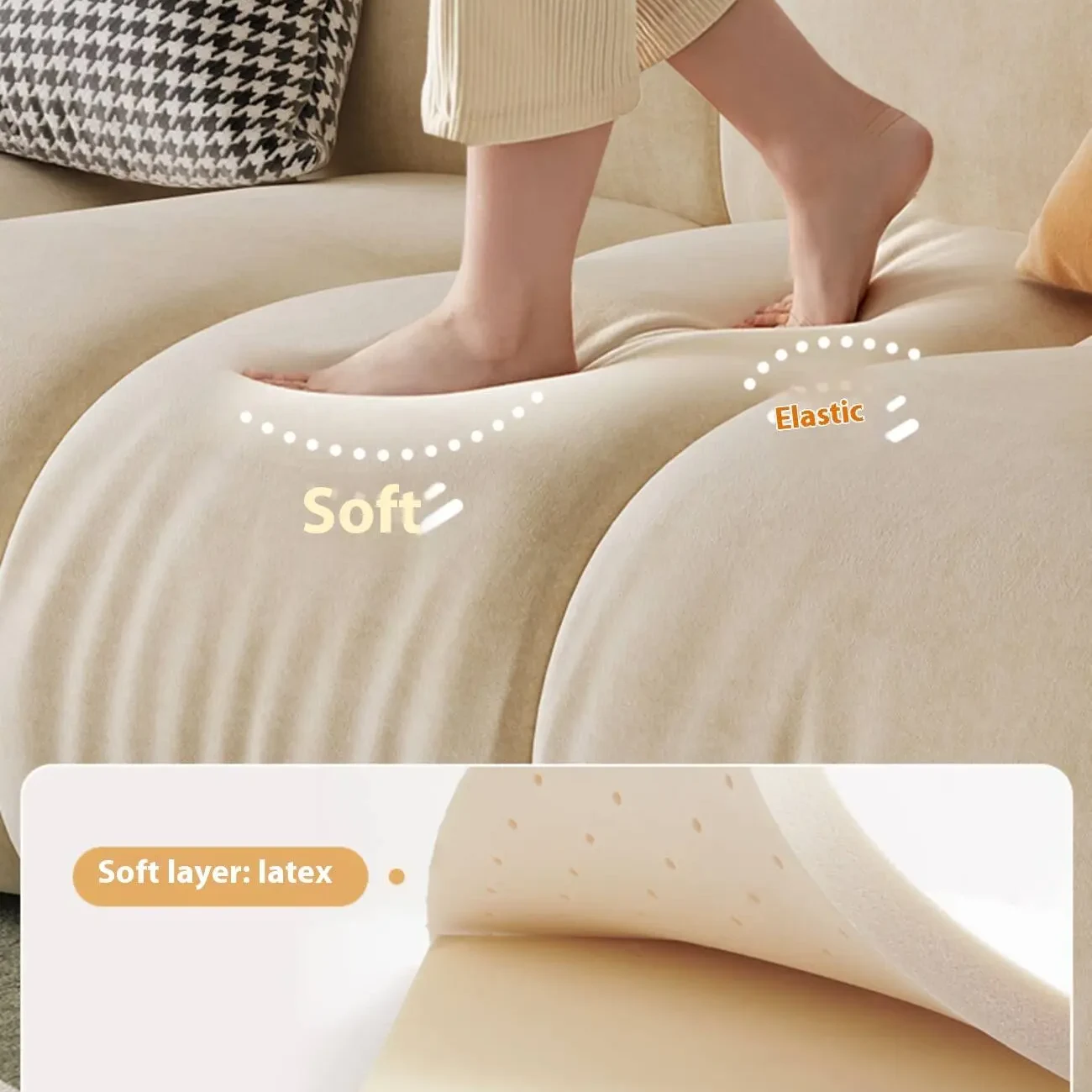 主图-04 Globe Furnishings - Retro Compact Straight Cotton Candy Sofa