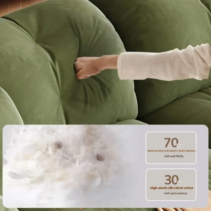 Globe Furnishings - Straight-Line Small Space Solid Wood Cloud Sofa Globe Furnishings - Straight-Line Small Space Solid Wood Cloud Sofa