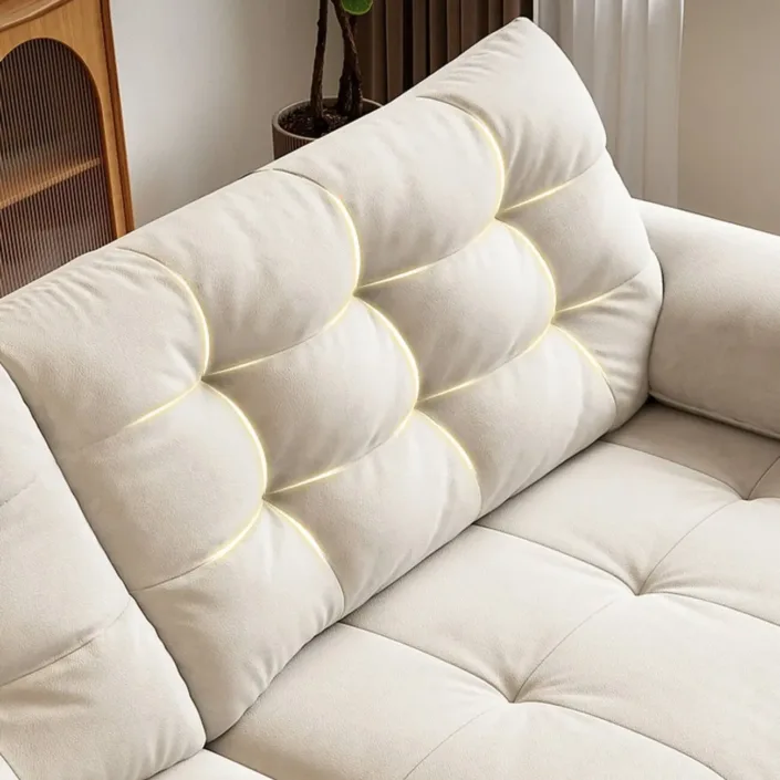 Globe Furnishings - French Cream Style New Vintage Fabric Sofa Globe Furnishings - French Cream Style New Vintage Fabric Sofa