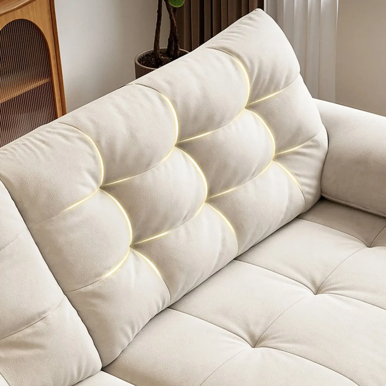 主图-04 Globe Furnishings - French Cream Style New Vintage Fabric Sofa
