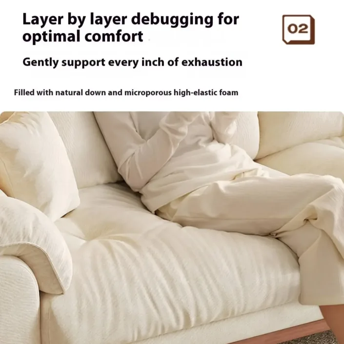 Globe Furnishings - Nordic Solid Wood Snow Neil Sofa