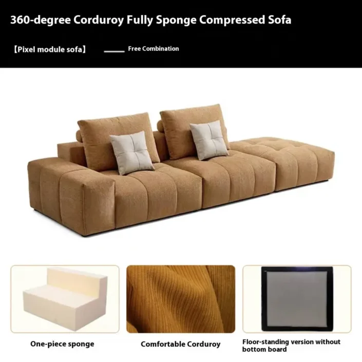 Globe Furnishings - Fabric Pixel Modular Compression Sofa Globe Furnishings - Fabric Pixel Modular Compression Sofa