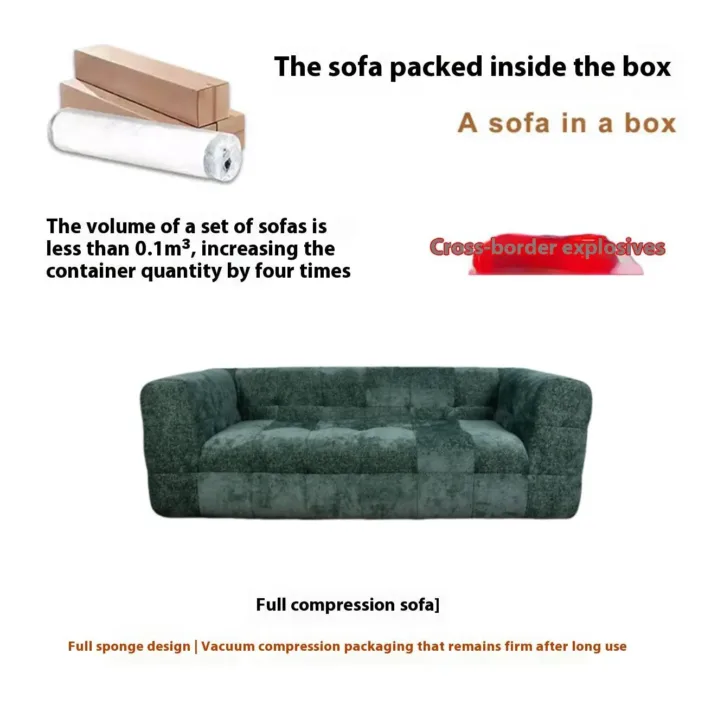 Globe Furnishings - Marshmallow Compressed Straight Row Fabric Sofa Globe Furnishings - Marshmallow Compressed Straight Row Fabric Sofa