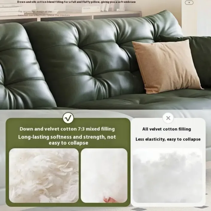Globe Furnishings - Chaise Longue Cloud Oil Wax Leather Sofa Globe Furnishings - Chaise Longue Cloud Oil Wax Leather Sofa