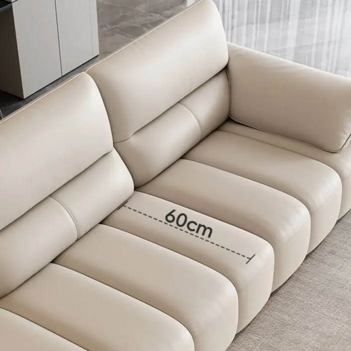 Globe Furnishings - Light-Luxury Cream Style Top-Grain Leather Sofa Globe Furnishings - Light-Luxury Cream Style Top-Grain Leather Sofa