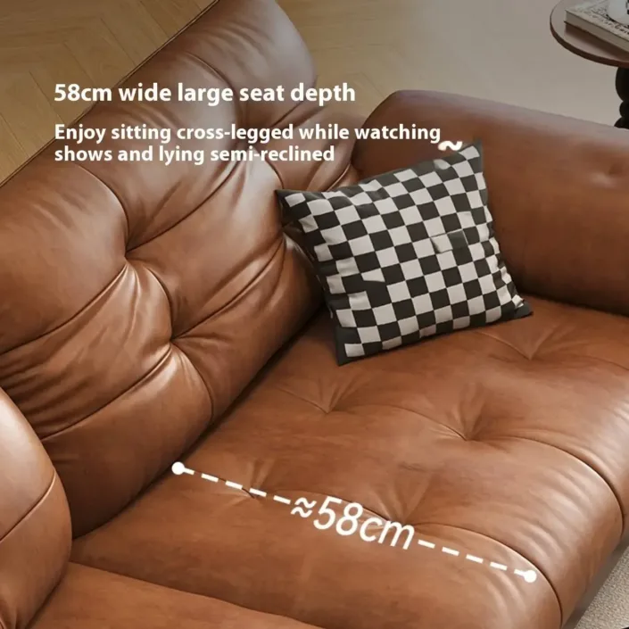Globe Furnishings - Oil-Waxed Leather Mid-Century Vintage Top-Grain Leather Sofa Globe Furnishings - Oil-Waxed Leather Mid-Century Vintage Top-Grain Leather Sofa