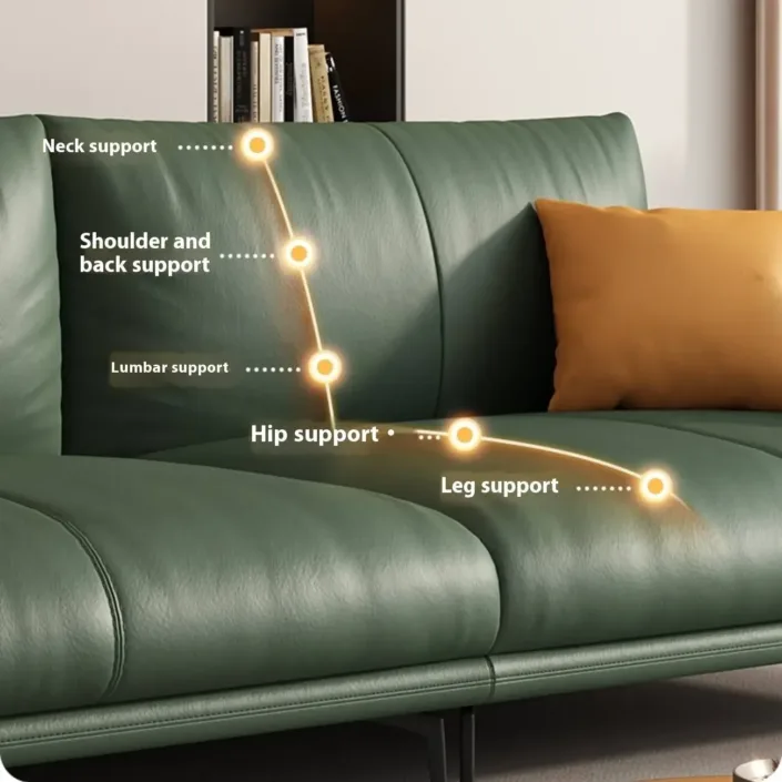 Globe Furnishings - Italian Luxury Leather Sofa with Straight Back Straight Legs Globe Furnishings - Italian Luxury Leather Sofa with Straight Back Straight Legs