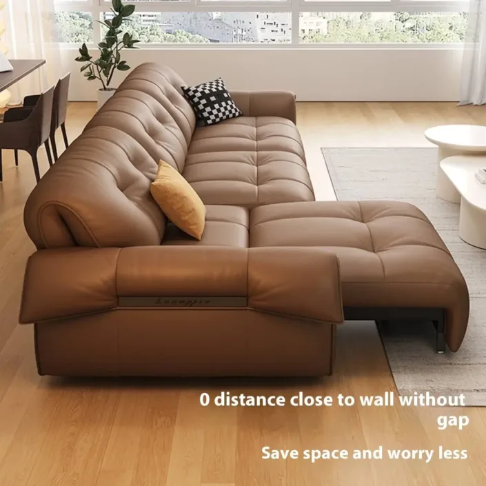 Globe Furnishings - Italian Minimalist Multifunctional Electric Leather Sofa Globe Furnishings - Italian Minimalist Multifunctional Electric Leather Sofa