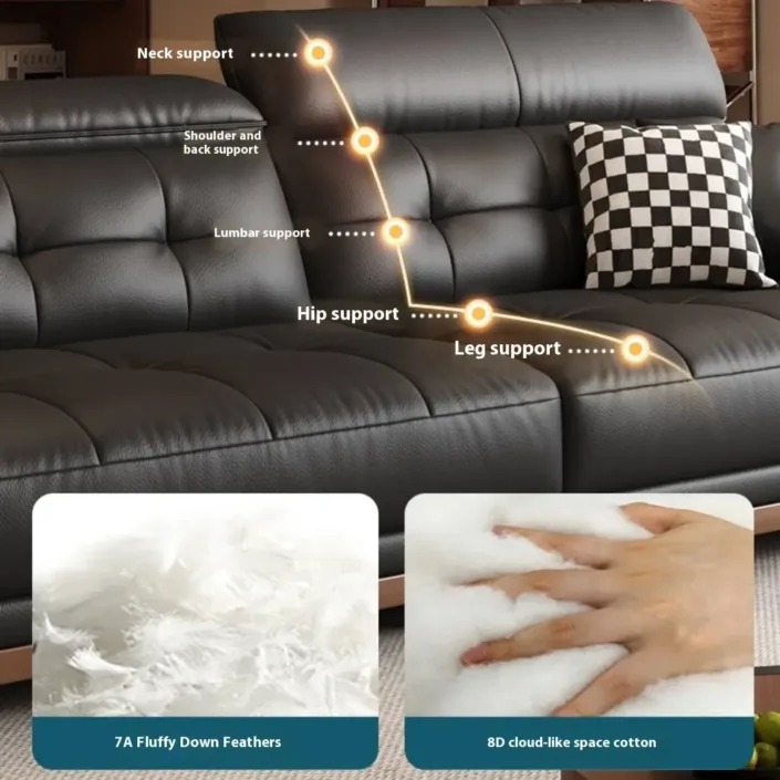 Globe Furnishings - Vintage Solid Wood Top-Grain Leather Sofa Globe Furnishings - Vintage Solid Wood Top-Grain Leather Sofa