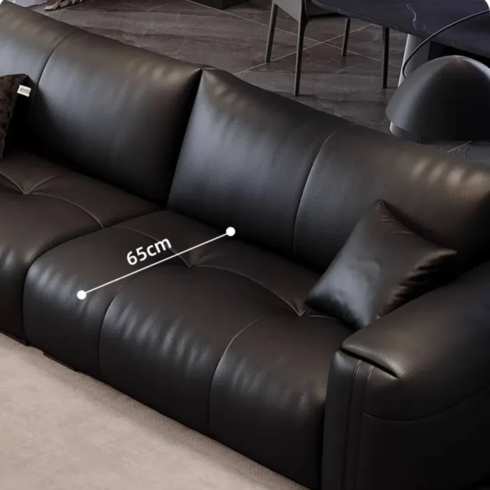 Globe Furnishings - Minimalist Comfort Cloud Leather Sofa Globe Furnishings - Minimalist Comfort Cloud Leather Sofa