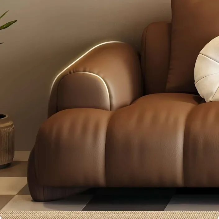 Globe Furnishings - Italian Cream Style Straight Piano Key Sofa Globe Furnishings - Italian Cream Style Straight Piano Key Sofa