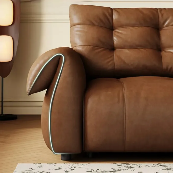 Globe Furnishings - Oil Wax Leather Swan Electric Recliner Sofa Globe Furnishings - Oil Wax Leather Swan Electric Recliner Sofa