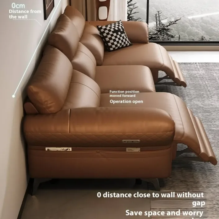 Globe Furnishings - Italian Multifunctional Full-Grain Leather Sofa Globe Furnishings - Italian Multifunctional Full-Grain Leather Sofa