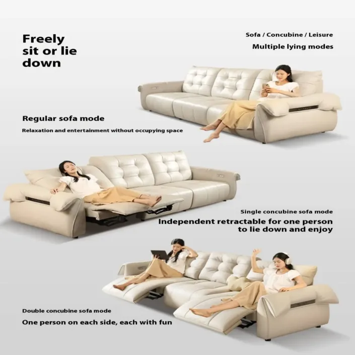 Globe Furnishings - Swan Neck Multifunctional Electric Sofa Globe Furnishings - Swan Neck Multifunctional Electric Sofa