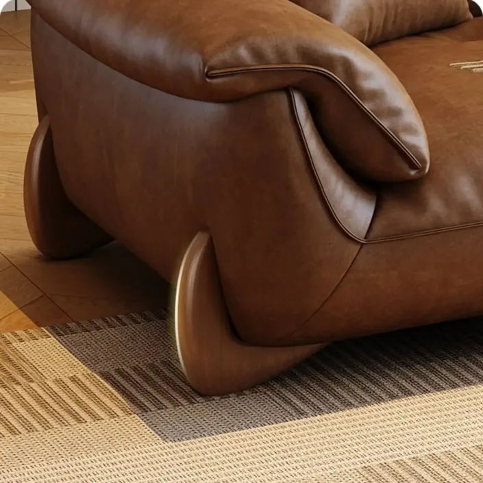 Globe Furnishings - Italian Vintage Style Oil-Waxed Leather Straight-Line Sofa Globe Furnishings - Italian Vintage Style Oil-Waxed Leather Straight-Line Sofa