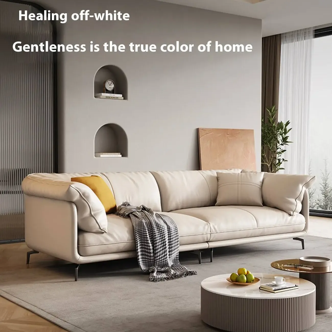 主图-04 Globe Furnishings - Italian Luxury Scandinavian Leather Sofa