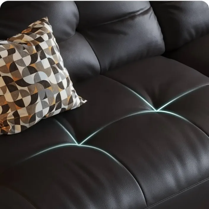 Globe Furnishings - Italian cloud-like top-grain leather sofa Globe Furnishings - Italian cloud-like top-grain leather sofa