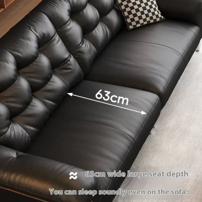 Globe Furnishings - Top Grain Leather Vintage Straight Sofa Globe Furnishings - Top Grain Leather Vintage Straight Sofa