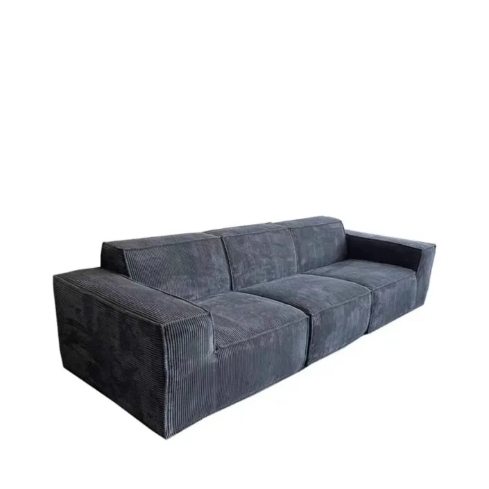 Globe Furnishings - Straight-back Damascus-style sectional sofa Globe Furnishings - Straight-back Damascus-style sectional sofa