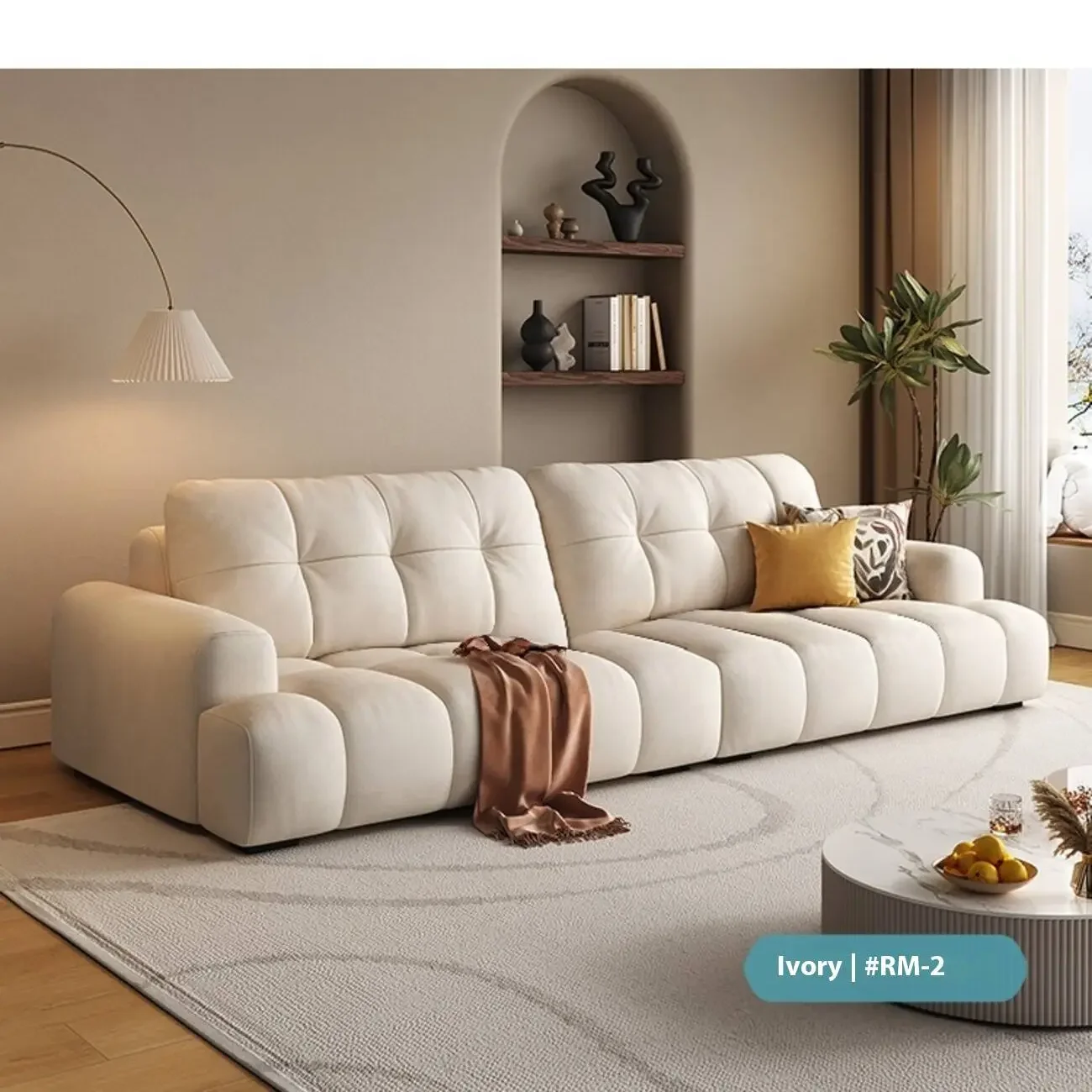 主图-05 Globe Furnishings - Natural Breeze Direct-Vent Linen Sofa