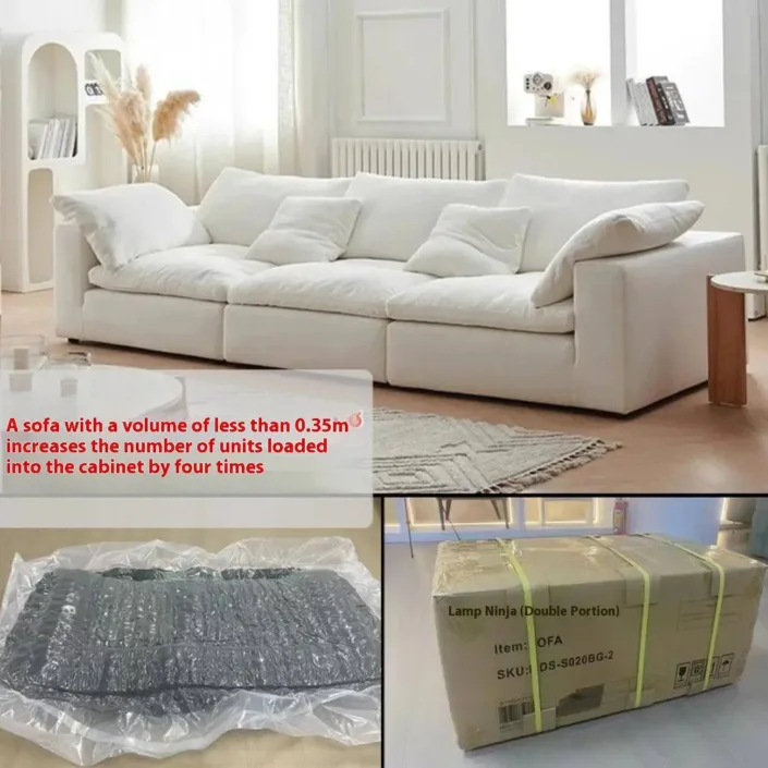 Globe Furnishings - Cloud French Cream-Style Compression Sofa