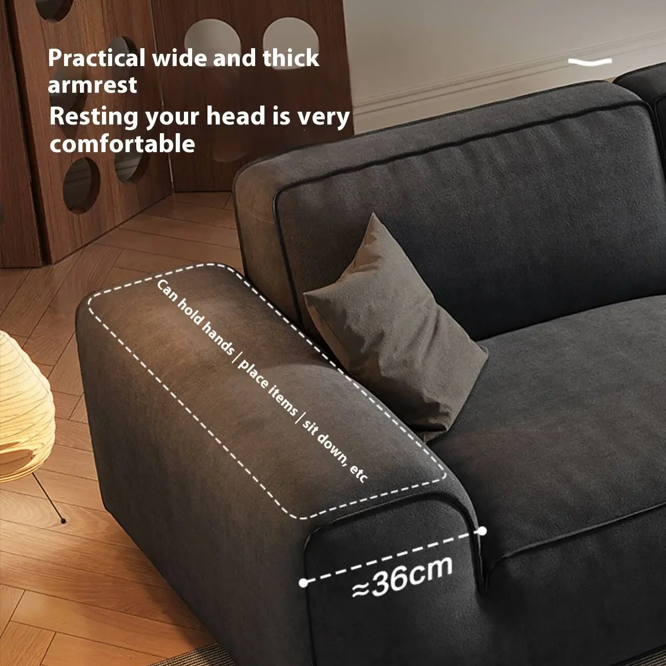 主图-05 Globe Furnishings - Big Black Bull Italian-Style Living Room Straight-Back Sofa