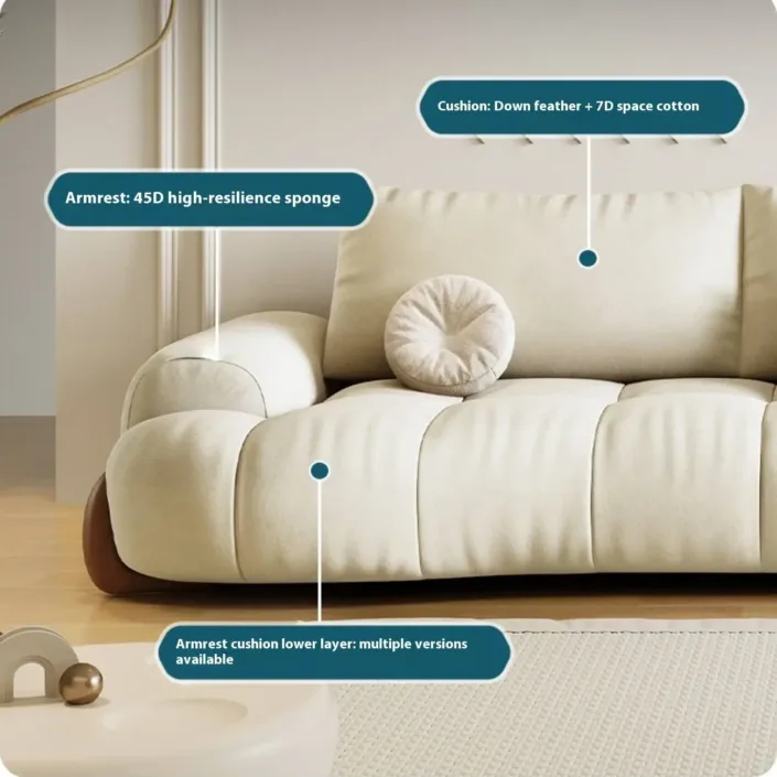 Globe Furnishings - New French Curved Tech Fabric Sofa Globe Furnishings - New French Curved Tech Fabric Sofa