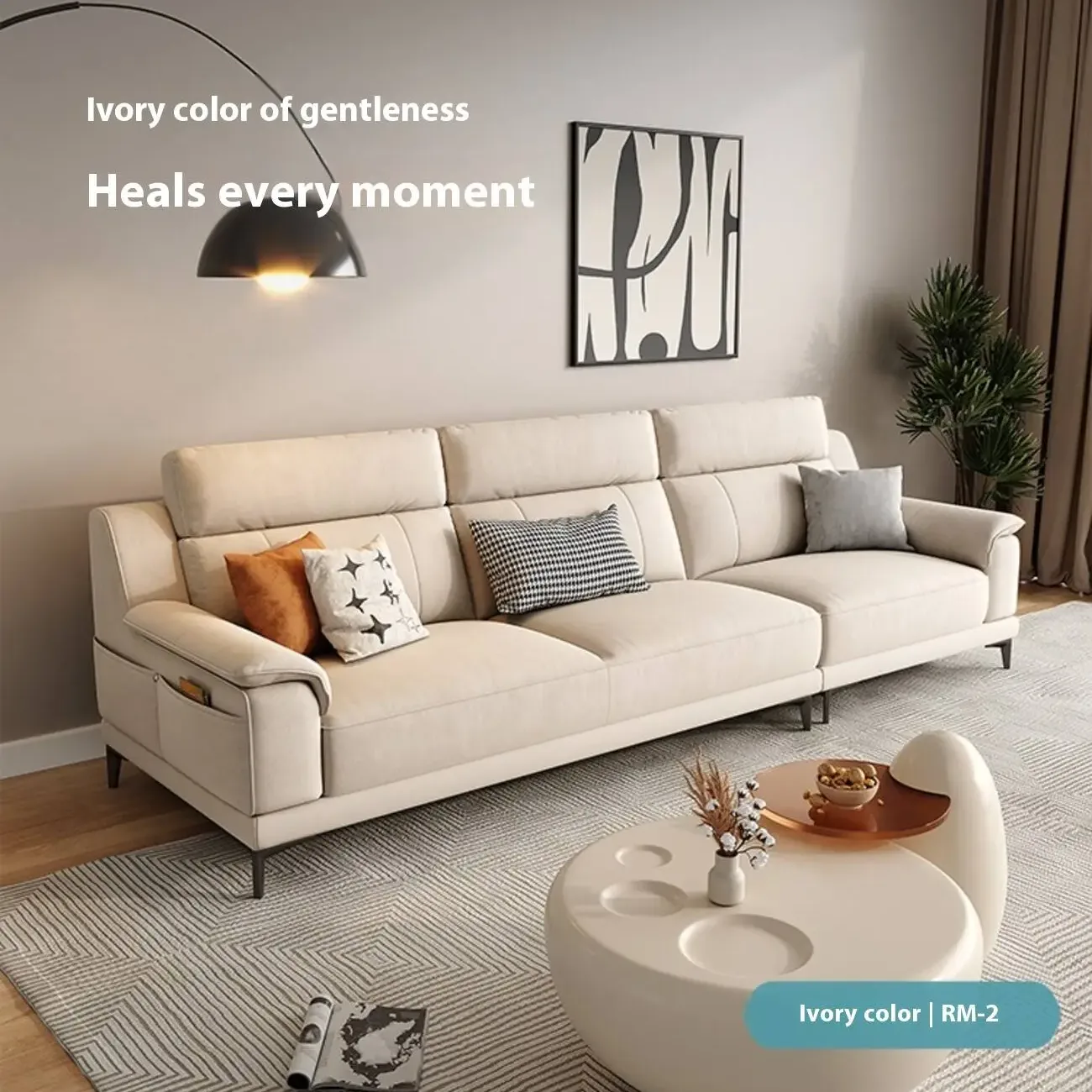 主图-05 Globe Furnishings - Minimalist Tech-Infused Upholstered Sofa