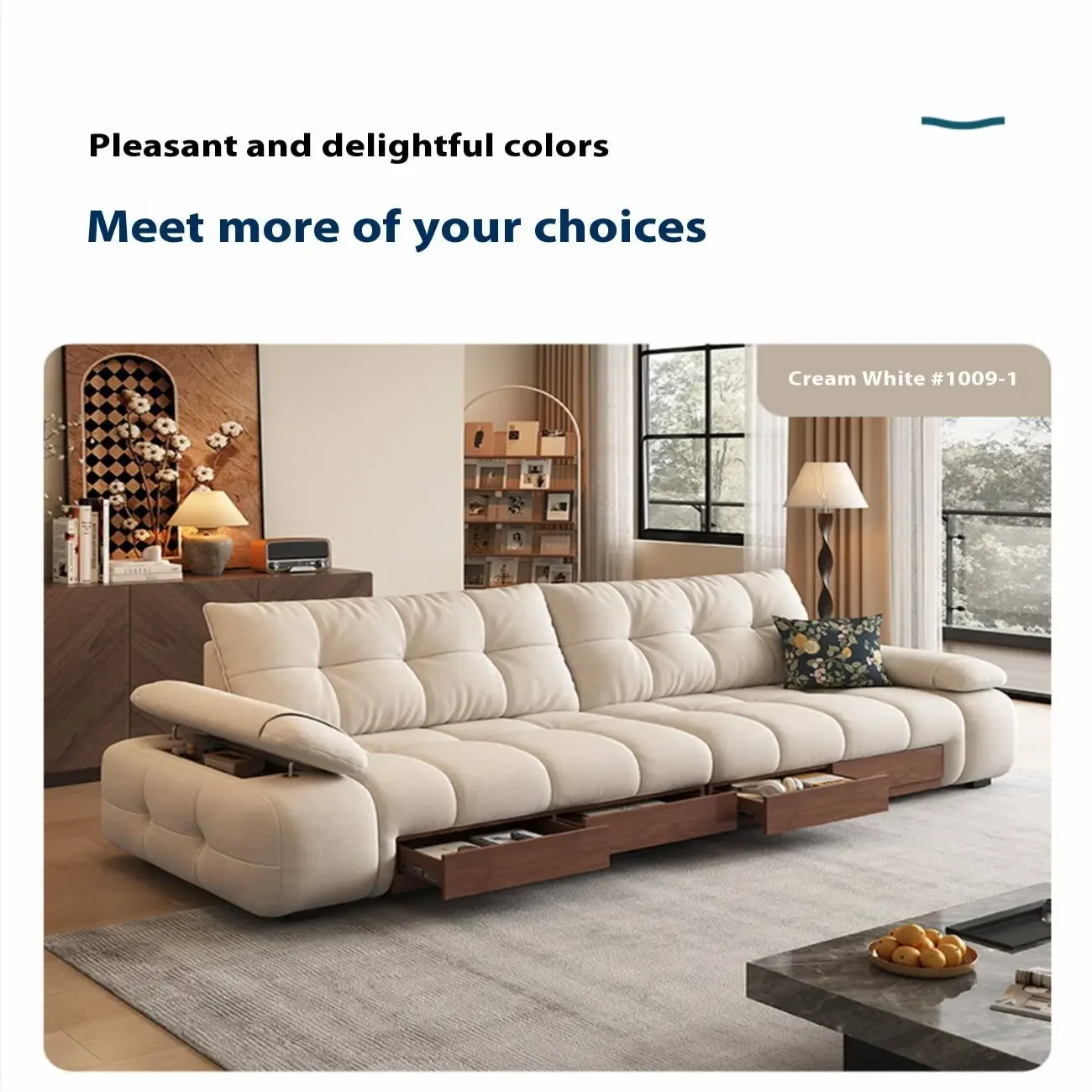 主图-05 Globe Furnishings - Movable Multi-Storage Sofa