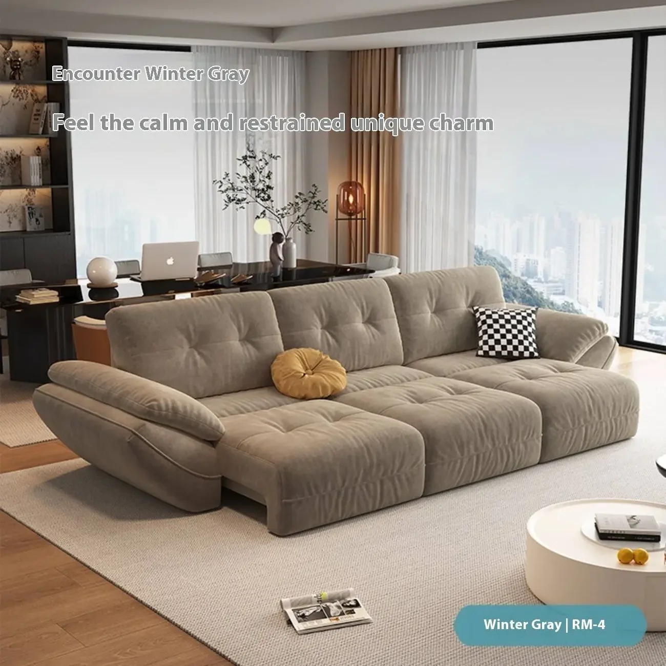 主图-05 Globe Furnishings - New Zero-Wall Electric Sofa