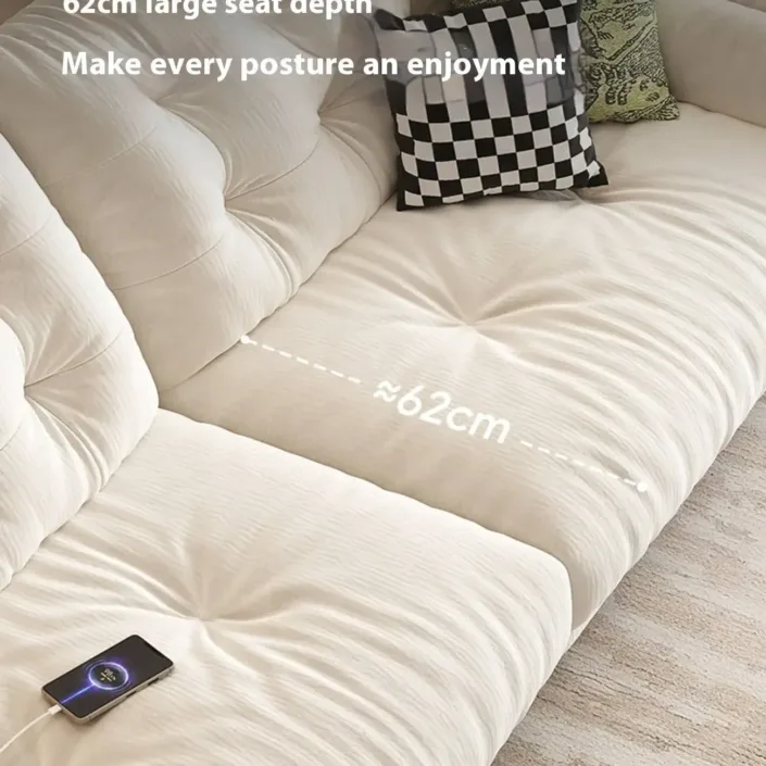 Globe Furnishings - Chenille Functional Charging Space Cloud Sofa Globe Furnishings - Chenille Functional Charging Space Cloud Sofa